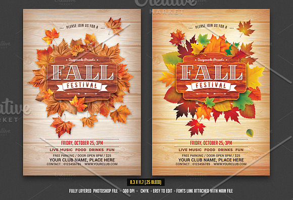 Autumn Fall Flyer Bundle in Flyer Templates - product preview 1