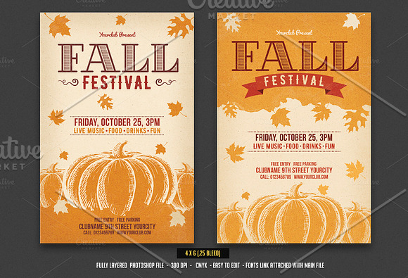 Autumn Fall Flyer Bundle in Flyer Templates - product preview 2