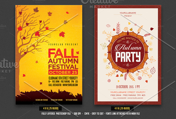 Autumn Fall Flyer Bundle in Flyer Templates - product preview 4