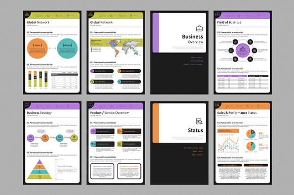 Color theme PowerPoint Vertical in PowerPoint Templates - product preview 2