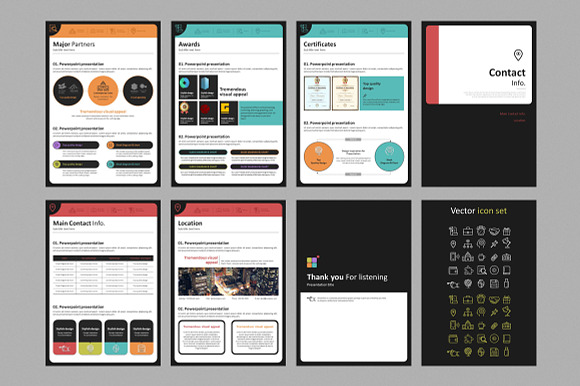 Color theme PowerPoint Vertical in PowerPoint Templates - product preview 3