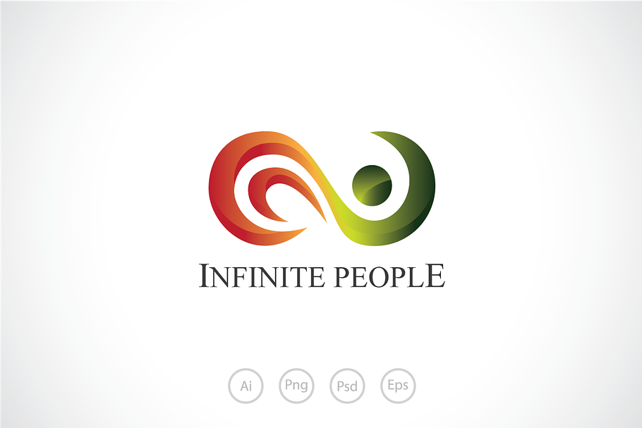Infinite Wave People Logo Template