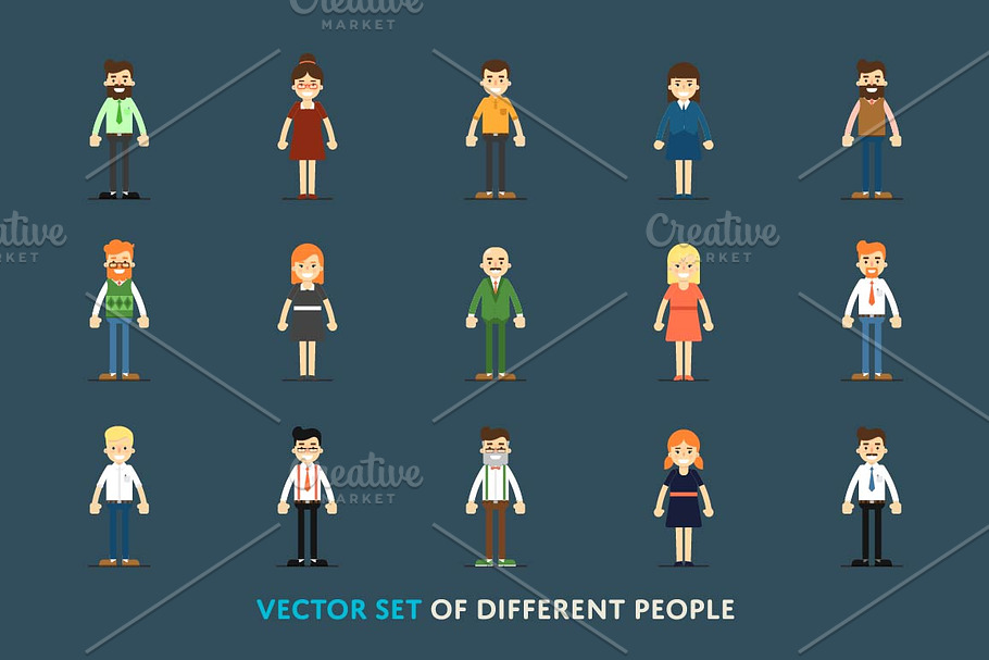 Office and casual characters bundle in Illustrations - product preview 8