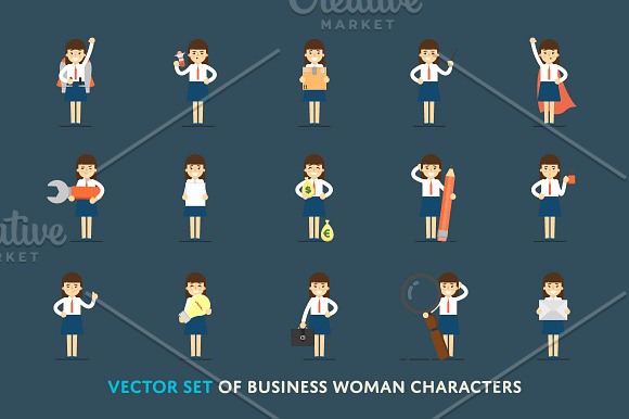 Office and casual characters bundle in Illustrations - product preview 6