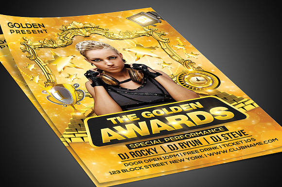 Golden Awards Flyer in Flyer Templates - product preview 1