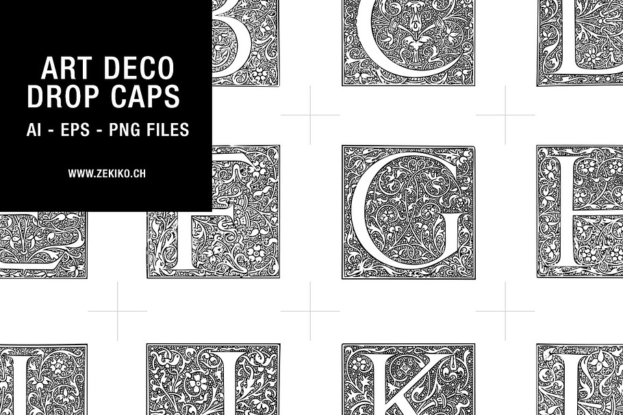 Art Deco Drop Caps in Art Deco Fonts - product preview 8