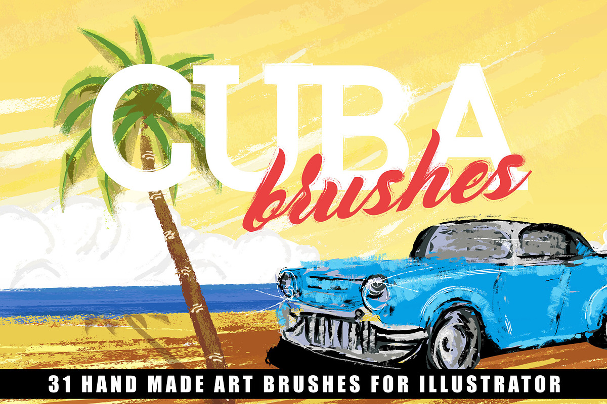 Cuba Illustrator Brushes in Photoshop Brushes - product preview 8