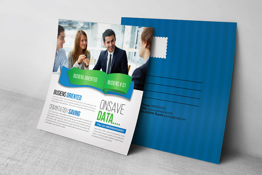 Multi Use Business Post Cards in Postcard Templates - product preview 8