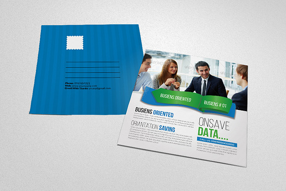 Multi Use Business Post Cards in Postcard Templates - product preview 1