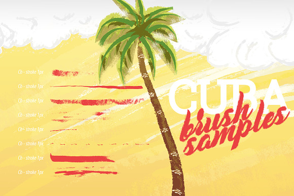 Cuba Illustrator Brushes in Photoshop Brushes - product preview 2