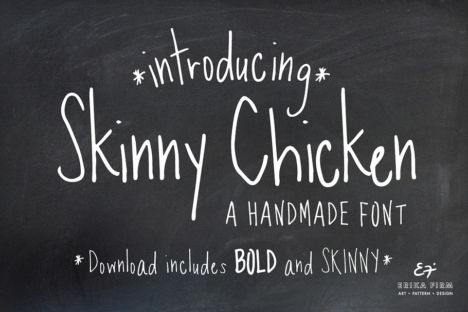 Skinny Chicken Handmade Fonts in Sans-Serif Fonts - product preview 8