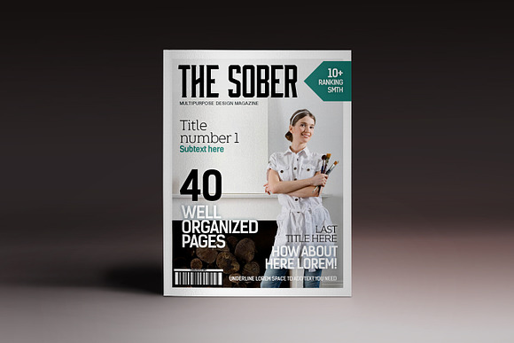 The Sober Magazine in Magazine Templates - product preview 1