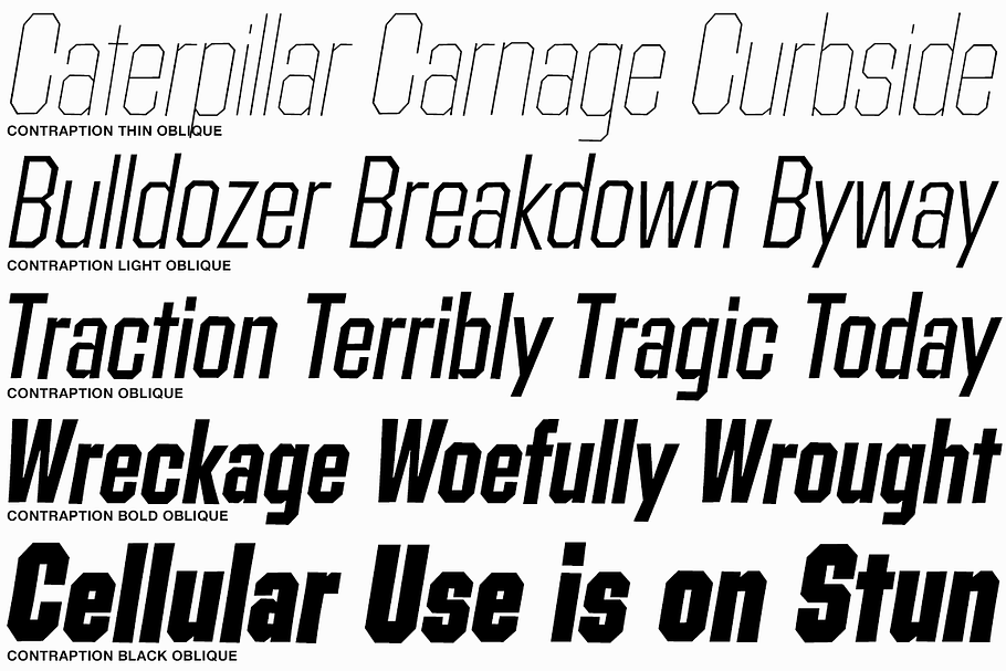 Contraption Oblique Family in Sans-Serif Fonts - product preview 8