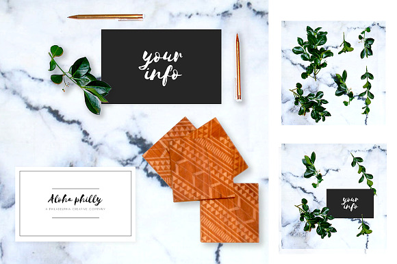 Greenery Leaf + Marble Mockup Pack in Product Mockups - product preview 3