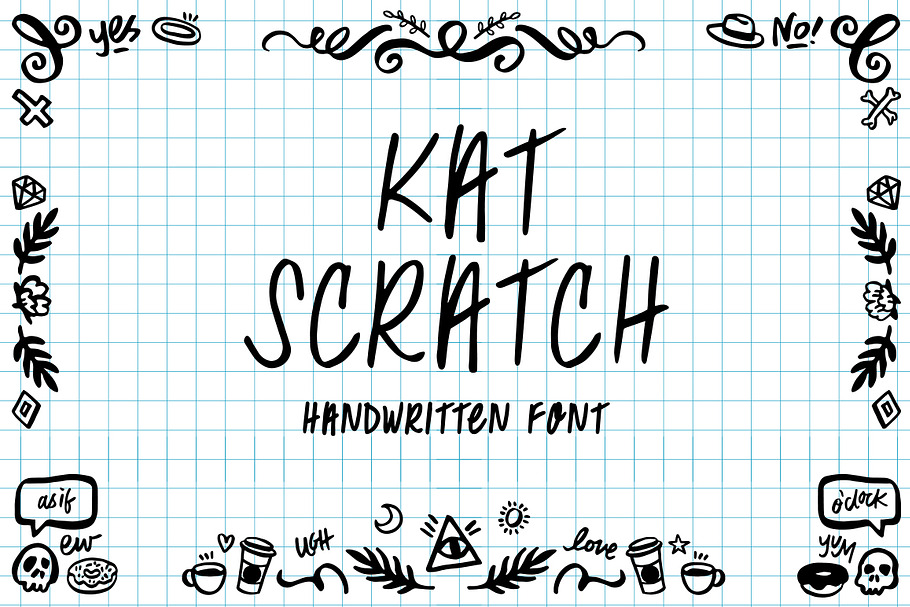Kat Scratch Font in Sans-Serif Fonts - product preview 8