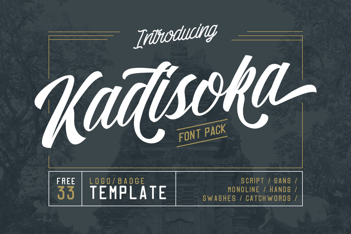 Kadisoka family 5 Fonts - 50% OFF in Script Fonts - product preview 8