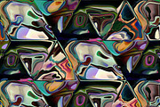 Fluid Chroma Color Triangle Pattern