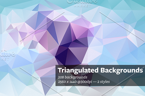 Triangulated - Abstract Backgrounds in Graphics - product preview 3