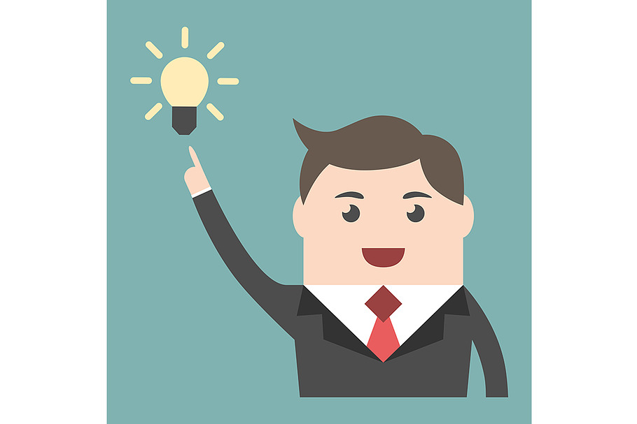 Businessman with great idea in Illustrations - product preview 8
