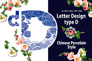 Alphabet design in Oriental style