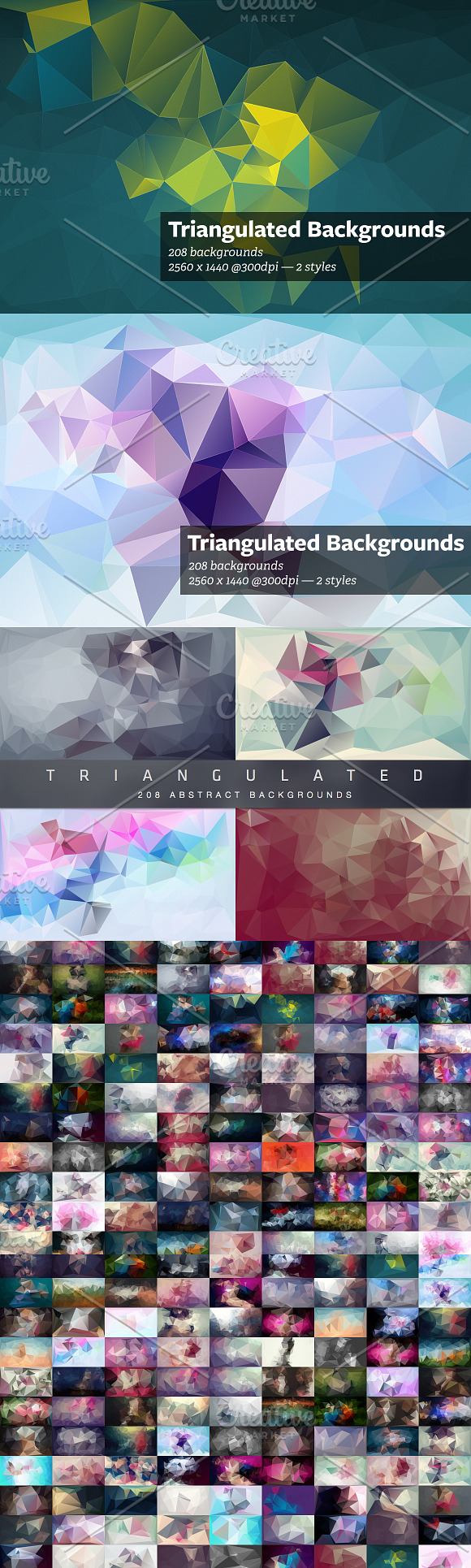 Triangulated - Abstract Backgrounds in Graphics - product preview 4