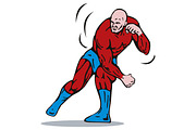 Cartoon Super Hero Running