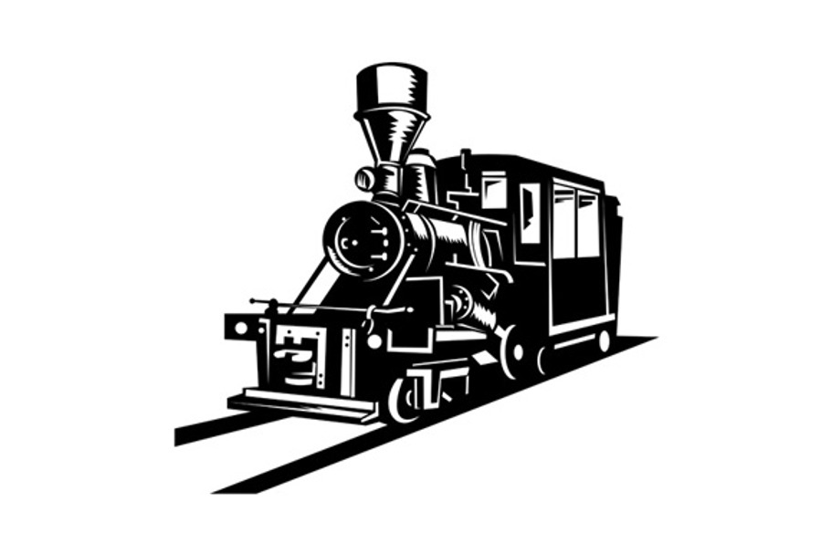 Vintage Steam  Train Locomotive in Illustrations - product preview 8