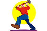Worker with Sledgehammer