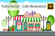 Cafe Illustration - Fully Vector