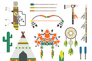 Indians icon temple ornament vector