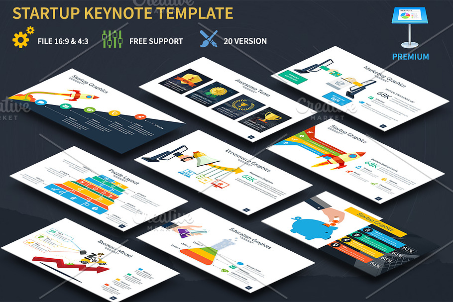 Startup Keynote Presentation in Keynote Templates - product preview 8