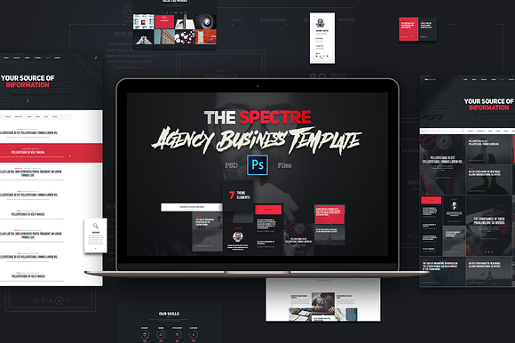 The Sketch - PSD Template in Website Templates - product preview 1