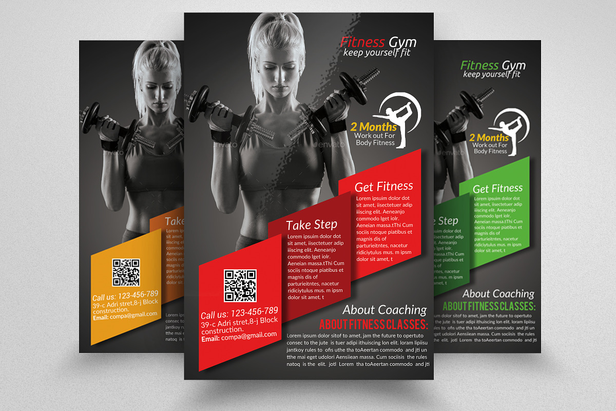 Body Fitness Gym Flyer in Flyer Templates - product preview 8