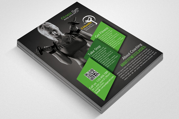 Body Fitness Gym Flyer in Flyer Templates - product preview 1