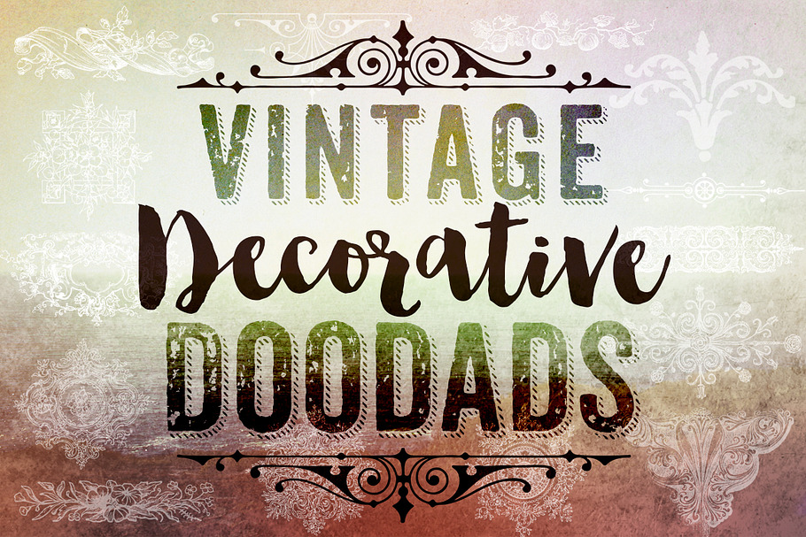 Vintage Decorative Doodads Brushes in Photoshop Brushes - product preview 8