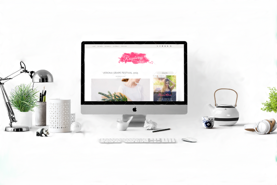 Raspberry Light Blogger Template in Website Templates - product preview 8