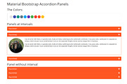 Material Bootstrap Accordion Panels