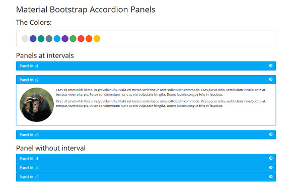 Material Bootstrap Accordion Panels in Bootstrap Themes - product preview 4