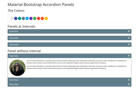 Material Bootstrap Accordion Panels in Bootstrap Themes - product preview 5