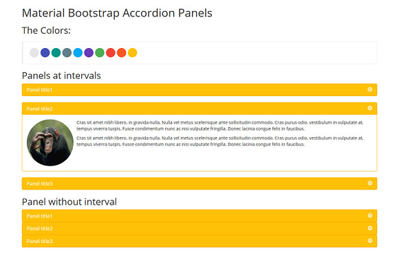 Material Bootstrap Accordion Panels in Bootstrap Themes - product preview 9