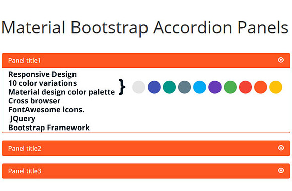 Material Bootstrap Accordion Panels in Bootstrap Themes - product preview 10