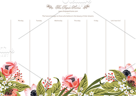 Flower Planning  in Stationery Templates - product preview 1