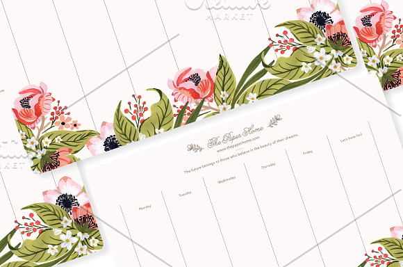 Flower Planning  in Stationery Templates - product preview 2