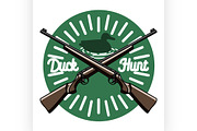 Color vintage hunting emblem