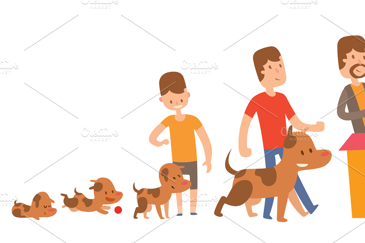 Dog life vector in Illustrations - product preview 8