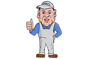 Oven Cleaner Technician Thumbs Up