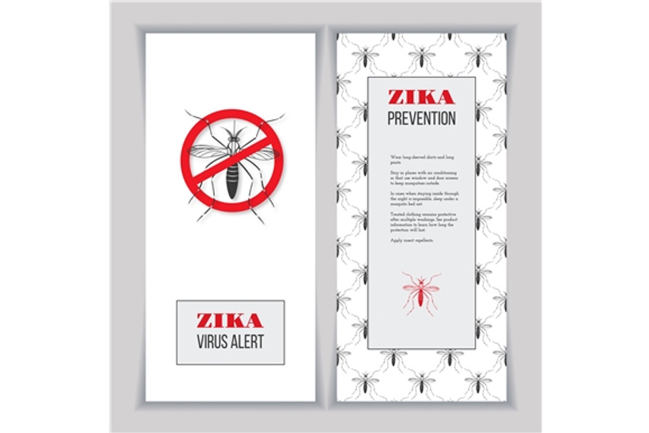 Set of Zika vertical banners