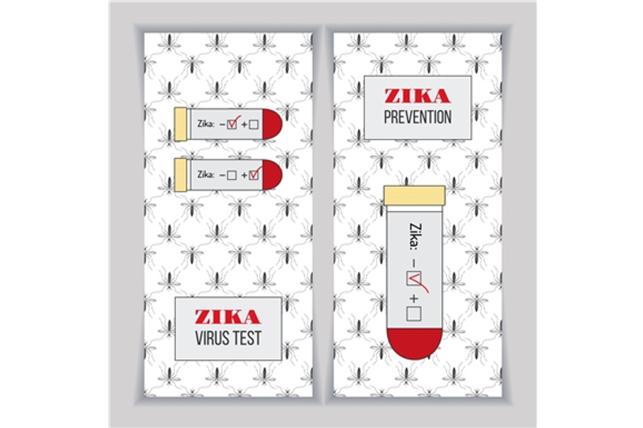 Set of Zika vertical banners
