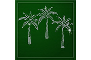 Shimmering diamond palm trees