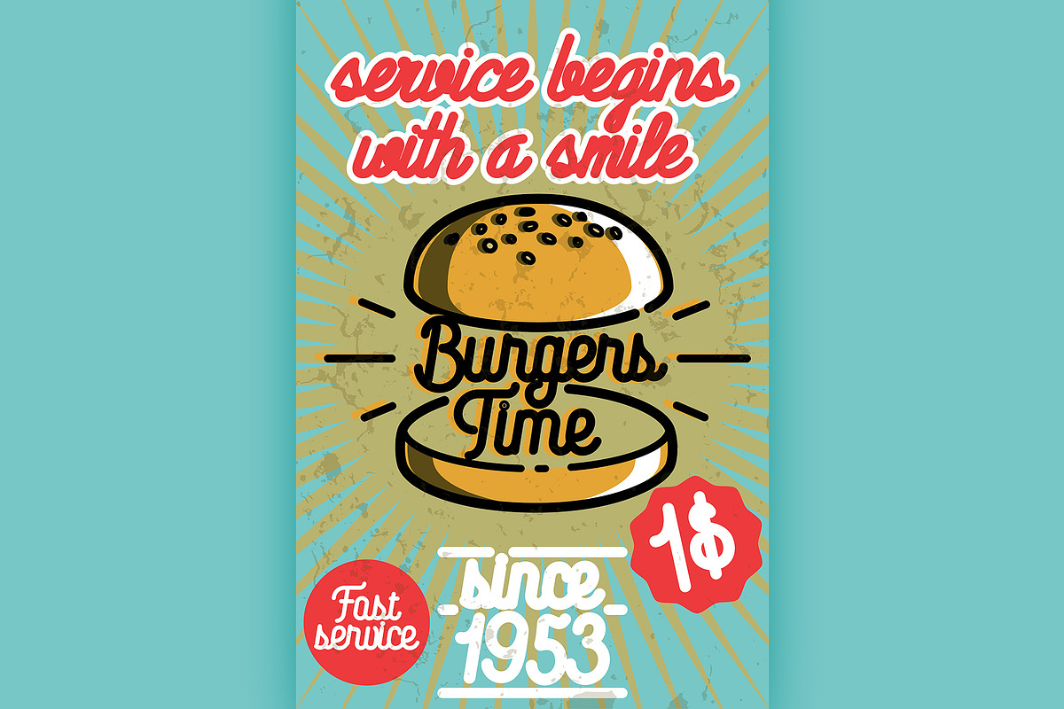 Fast food banner in Illustrations - product preview 8